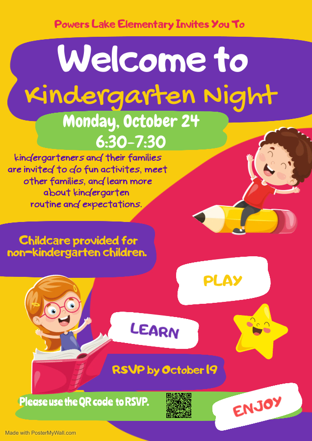 Welcome to Kindergarten Night | Powers Lake School District